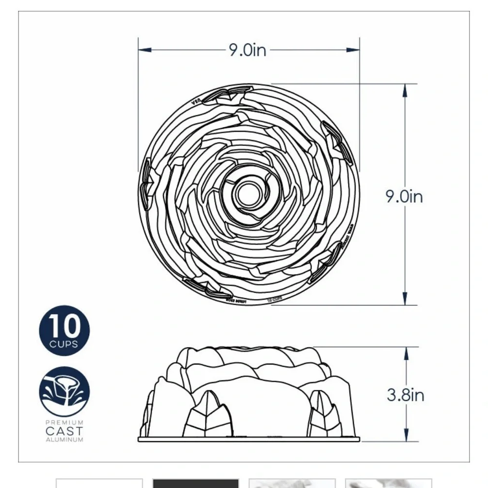 NORDIC WARE rose cake pan